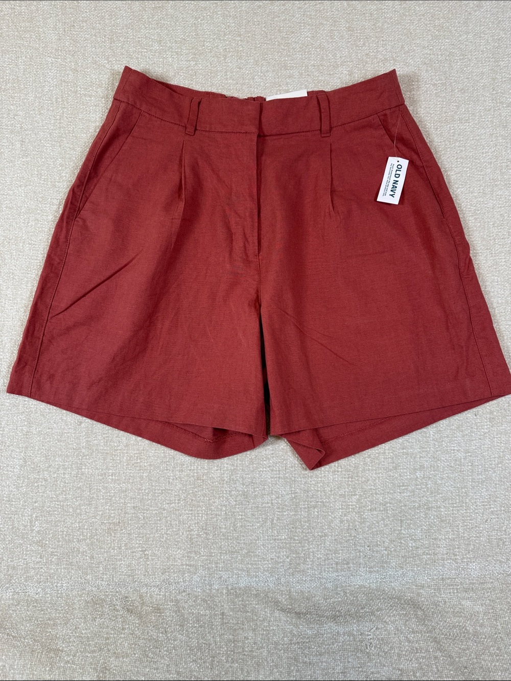 Old Navy Rust Red Women's Tailored High Rise Wide Leg Shorts